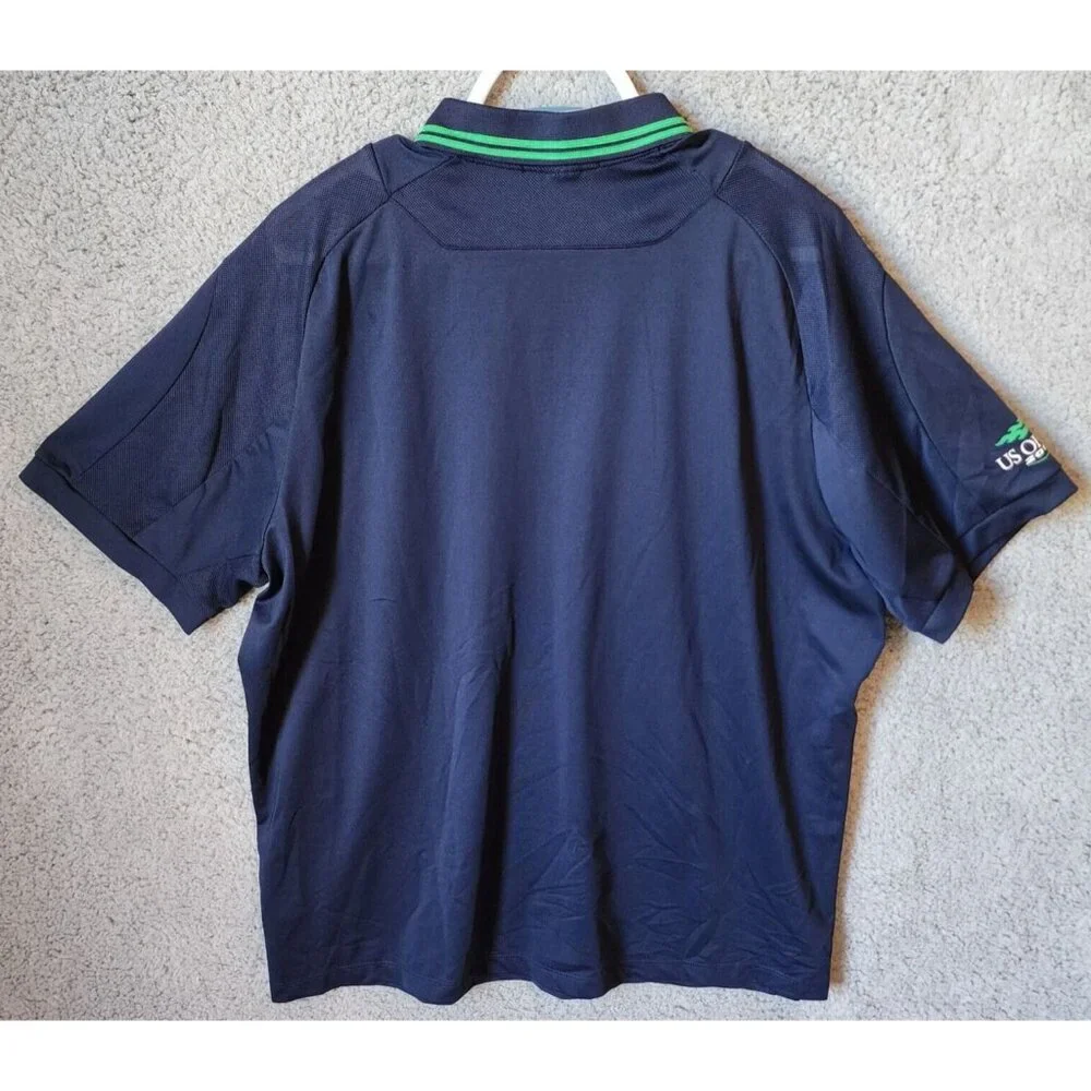 Polo‎ Ralph Lauren US OPEN 2012 Big Pony Snap Collar Navy Polo Shirt Size XL
